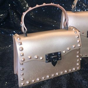 Mini Pink Handbag W/ Shoulder Strap